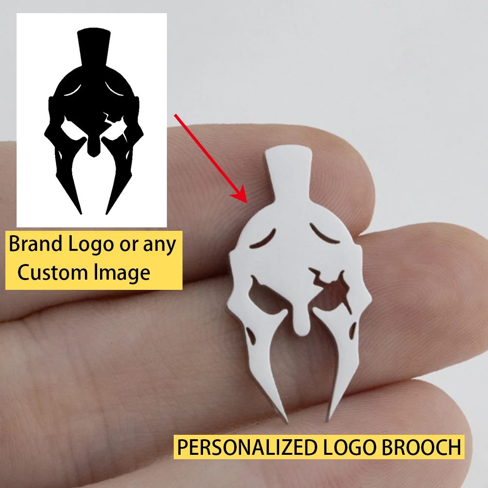 Maßgeschneiderte personalisierte Firmenlogo-Malerei-Brosche, Edelstahl-Schmuckbrosche, Modetrend-Geschenk