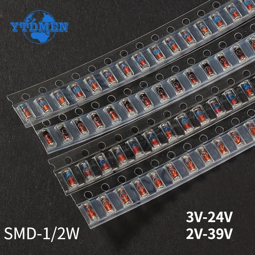 300PCS SMD LL34 Zener Diode Kit 0,5W 1/2W 3V-24V 2V-39V SMD Diode Set 1N4148