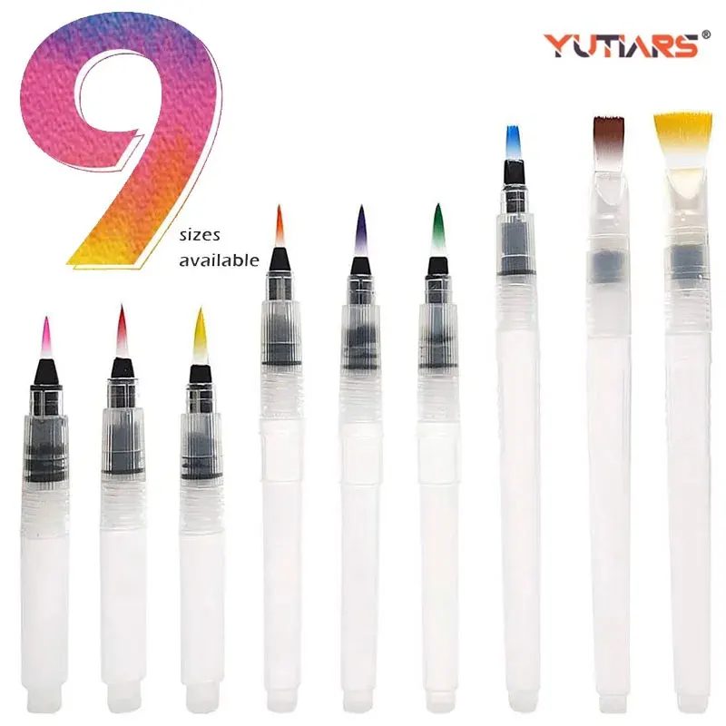 7/9/12-teiliges Aquarell-Pinselstift-Set, super einfach zu bedienen und füllen für wasserlösliche Buntstifte, Aqua-Pinselstift für Anfänger