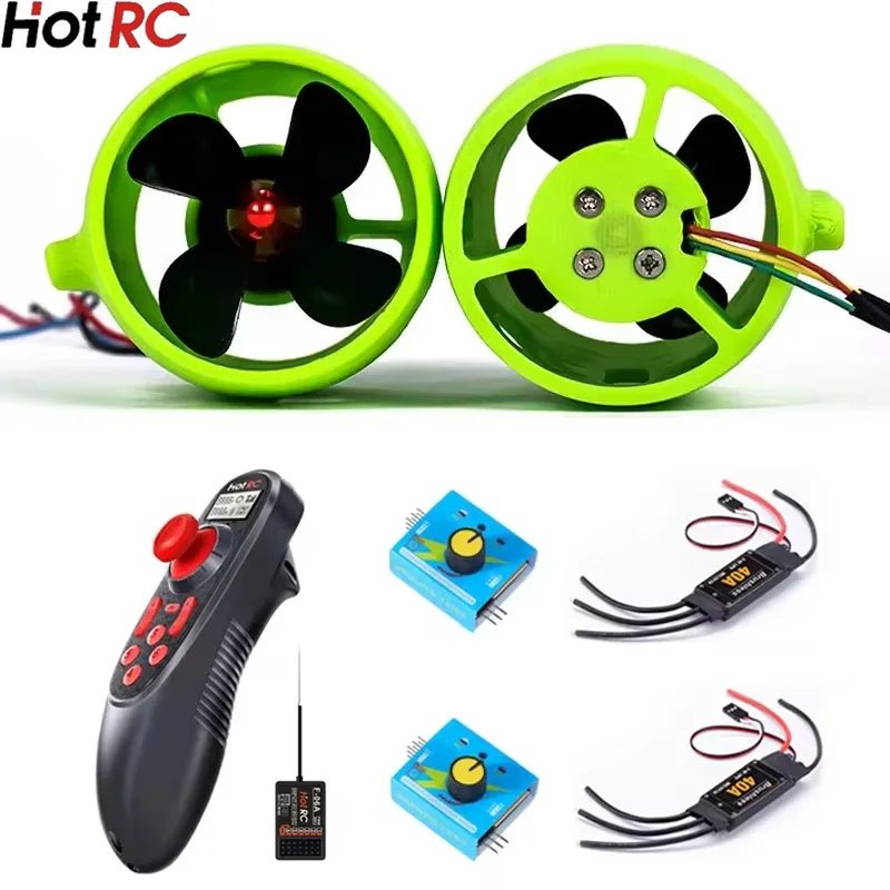 Unterwasser 2KG 4-Blatt CW/CCW Thruster Motor Bürstenlosen 40A ESC Tester Combo/Radio System sender DS600 Für RC Boot Jet Boot