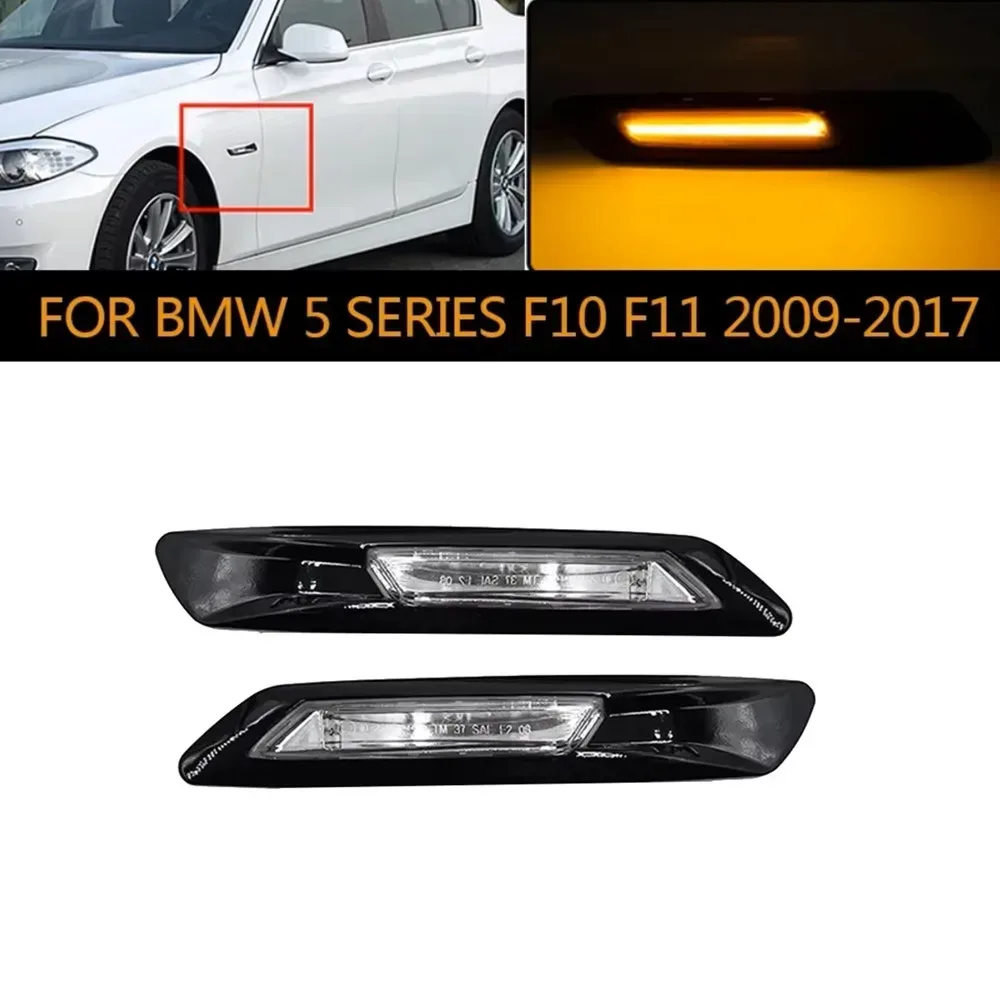 Paar Autosignalleuchten Seitenmarkierungsleuchten 63137154169 63137154170 für BMW 5er F10 F11 F18 2011?2017 Seitenkotflügellicht