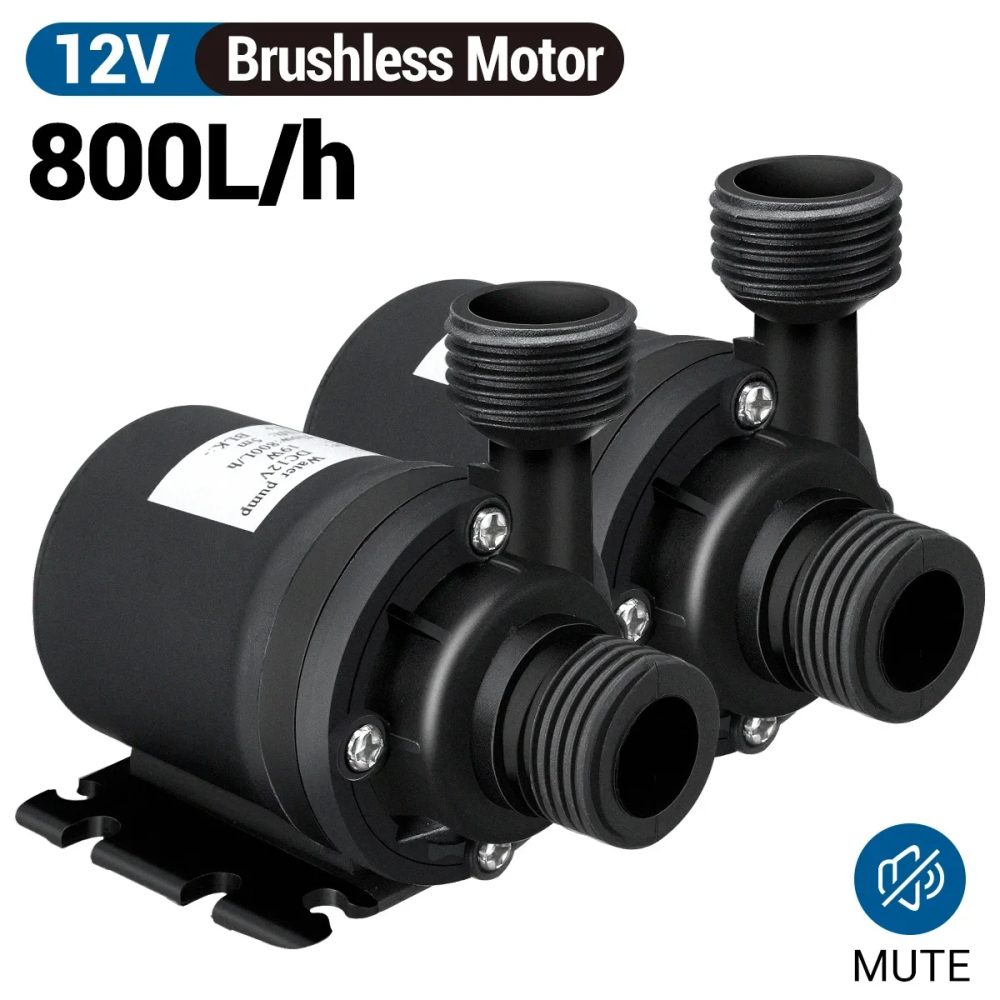 Tauch-Warmwasser-Umwälzpumpe, bürstenloser Solarmotor, 800 l/h, 12 V DC, 5 m