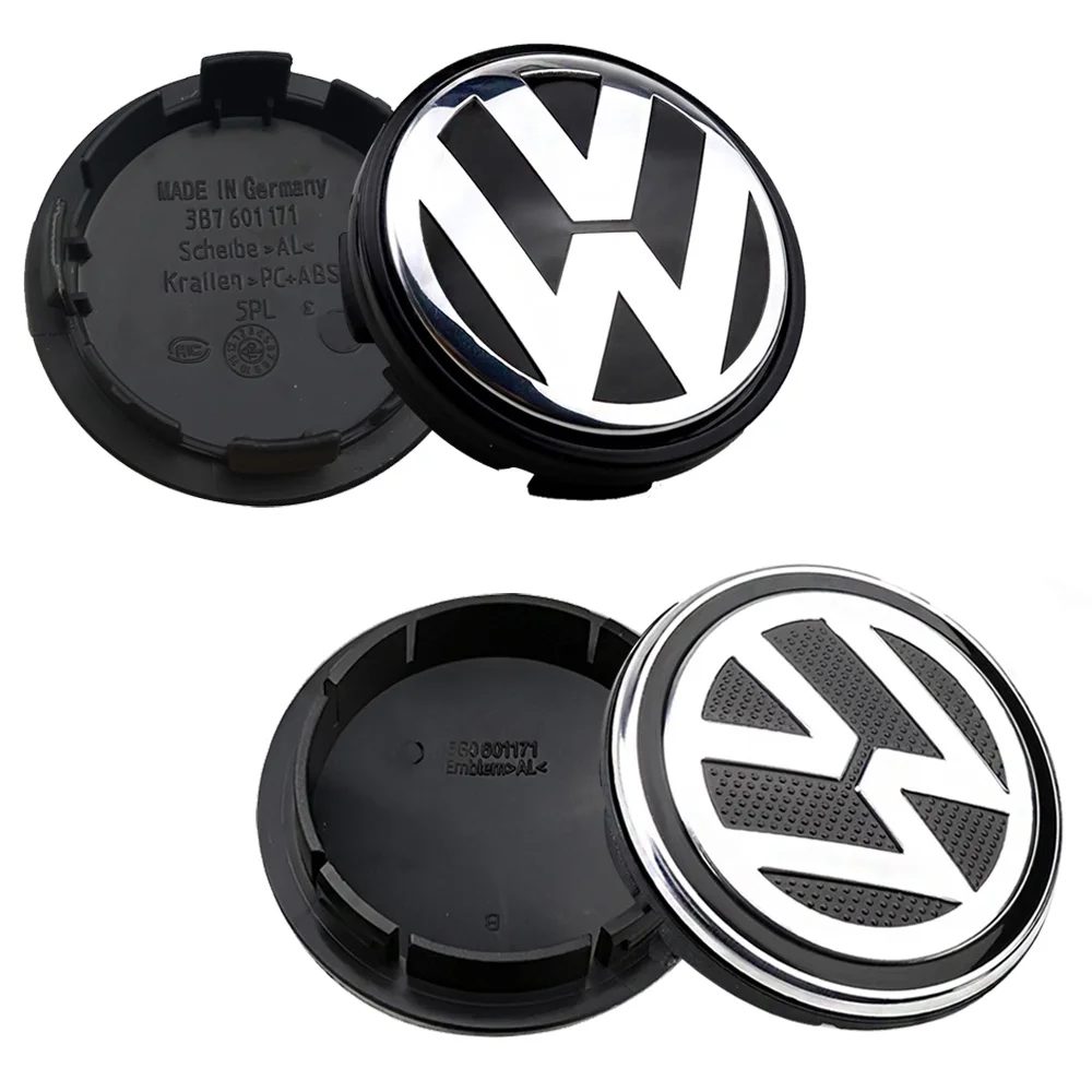 Für Touran Passat B5 B6 B7 Zubehör 4 Stück 55mm 56mm 65mm 70mm 76mm Auto-Radnabenkappen Radkappenabdeckung VW Polo Golf 4 5 6 7 8