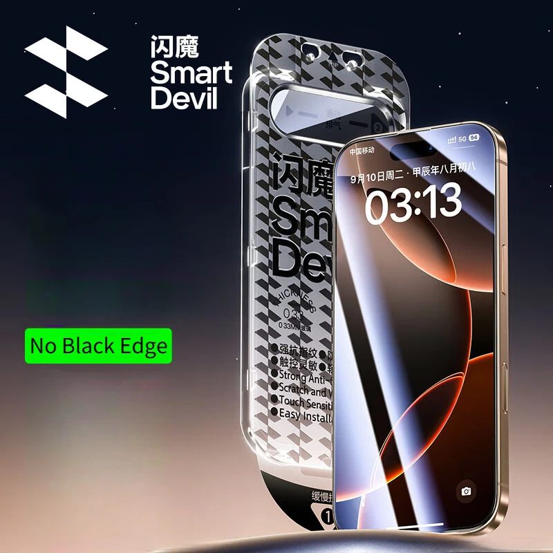 SmartDevil 1/2 Stück HD-Displayschutzfolie für iPhone 16 Pro max 16 Pro, gehärtete Glasfolie für iPhone 16, kein schwarzer Rand