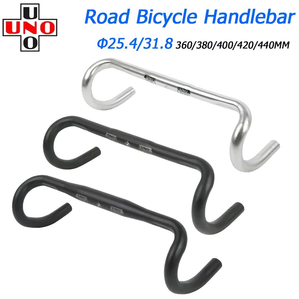 UNO UltraLight Racing Rennrad Lenker Bent Bar 25,4/31,8 MM 360/380/400/420/440/460 MM 6061 Aluminium Legierung Vorbau Lenker