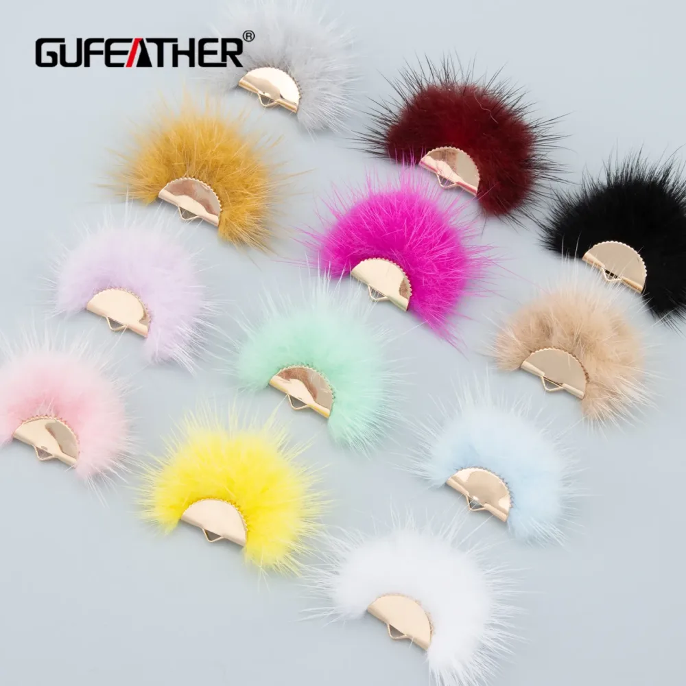 GUFEATHER, 10 teile/los, L199, quasten, echtpelz nerz, schmuck zubehör, handgefertigt, ohrringe zubehör, schmuck machen, diy ohrringe