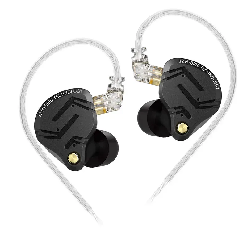 Kz zs12 pro x metall kopfhörer 1dd 5ba hybrid hifi bass in ohr monitor kopfhörer musik sport geräusch unterdrückung headset neu ankommen