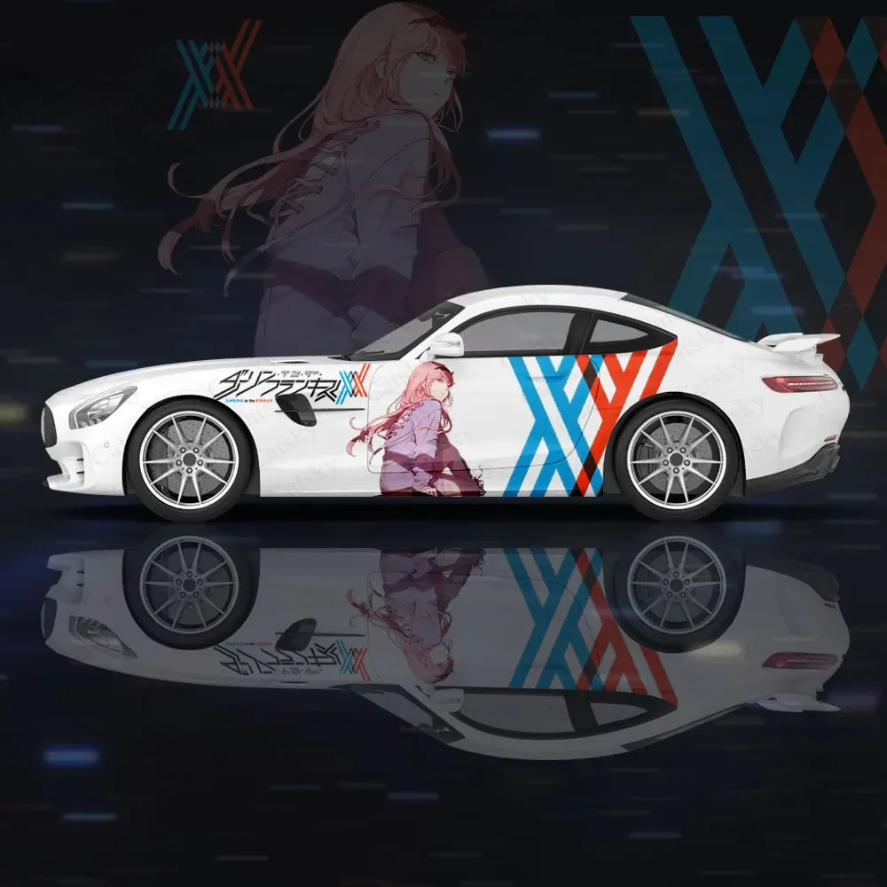 Anime Null Zwei Sexy Mädchen Auto Wrap Schützen Aufkleber Auto Aufkleber Kreative Aufkleber Auto Körper Aussehen Änderung Dekorative Aufkleber