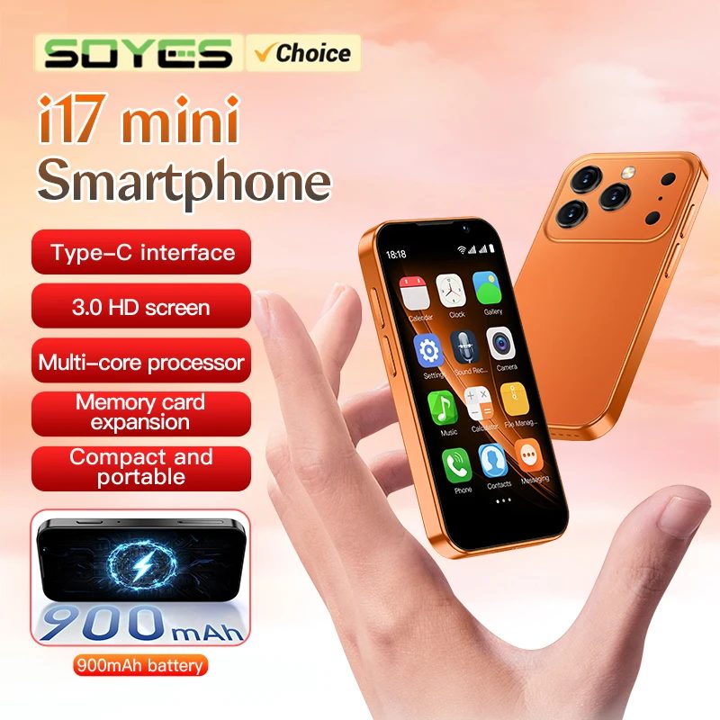 SOYES i17 Mini-Smartphone, 3,0-Zoll-Display, 2 GB RAM, 16 GB ROM, Dual-SIM-Standby, Dual-Kamera, Android 9.0, Multi-Apps, unterstützt kleines Telefon
