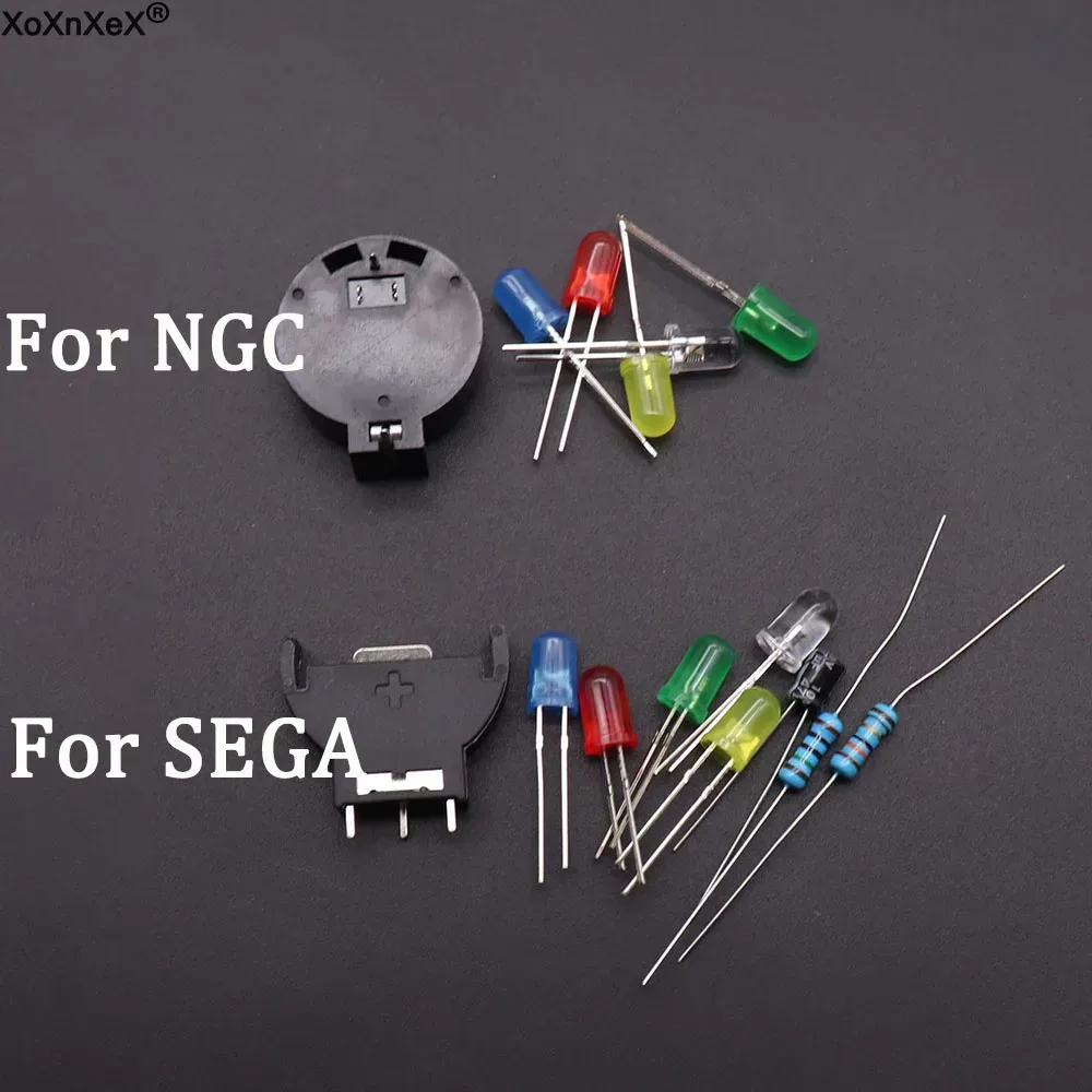 1Set Für GAMECUBE NGC BATTERIE UPGRADE Für SEGA Dreamcast DC Controller Ports PCB Power LED Kit Sicherung Kondensator Batterie halter Kit