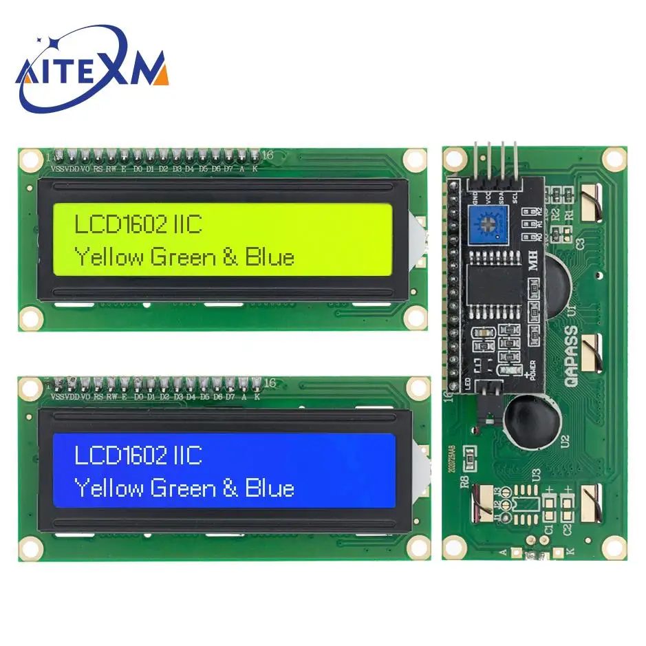 LCD1602 I2C Display Modul Blau Grüner Bildschirm 5V PCF8574 IIC Adapter Late für Arduino