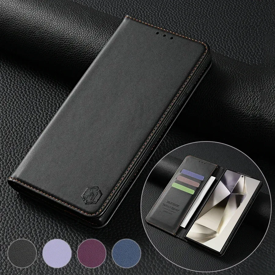 Brieftasche Starke Magnetische Karte Slot Flip Ledertasche Für Samsung Galaxy S25 Ultra S24 Plus S23 S22 S21 S20 FE A15 A16 A36 A55 A56