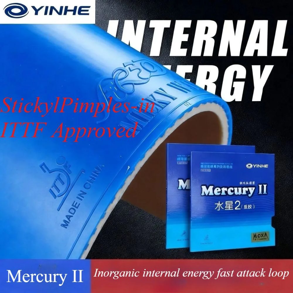 Original YINHE Mercury 2 Tischtennisbelag mit Noppen nach innen für schnellen Angriff mit Loop