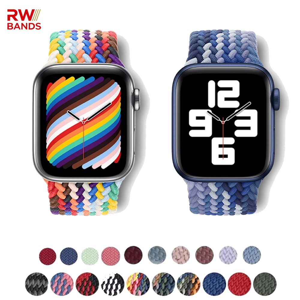 Band für Apple Watch Serie 11 10 46 mm 9 7 8 5 SE 6 41 mm 45 mm 40 mm 46 mm 42 mm Ultra 49 mm Armband Correa geflochtenes Solo-Loop-Armband
