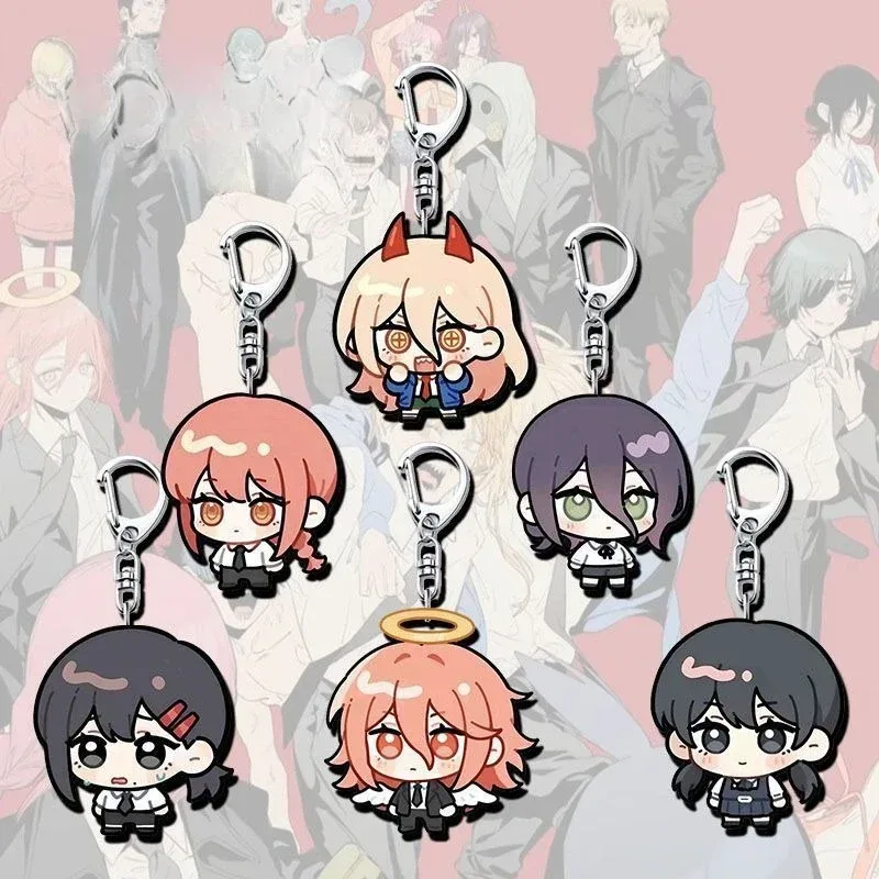 Makima Anhänger Denji Kettensäge Mann Acg Aki Hayakawa Anime Kawaii Zubehör Q Version Schultasche Dekor Schlüsselanhänger Geburtstagsgeschenk