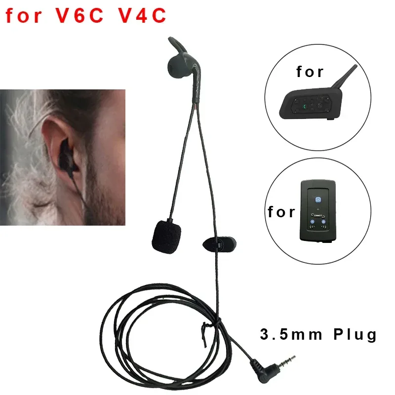 1PC 3,5mm Stecker In Ohr Kopfhörer Geeignet Für FBIM V6 V6C V4 V4C Interphone Schiedsrichter Headset Intercom