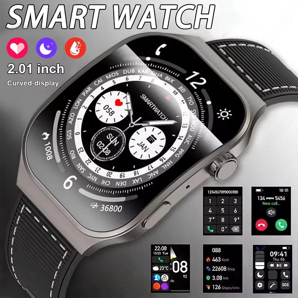 2026 Neue Bluetooth-Anruf-Smartwatch für Herren 2,01