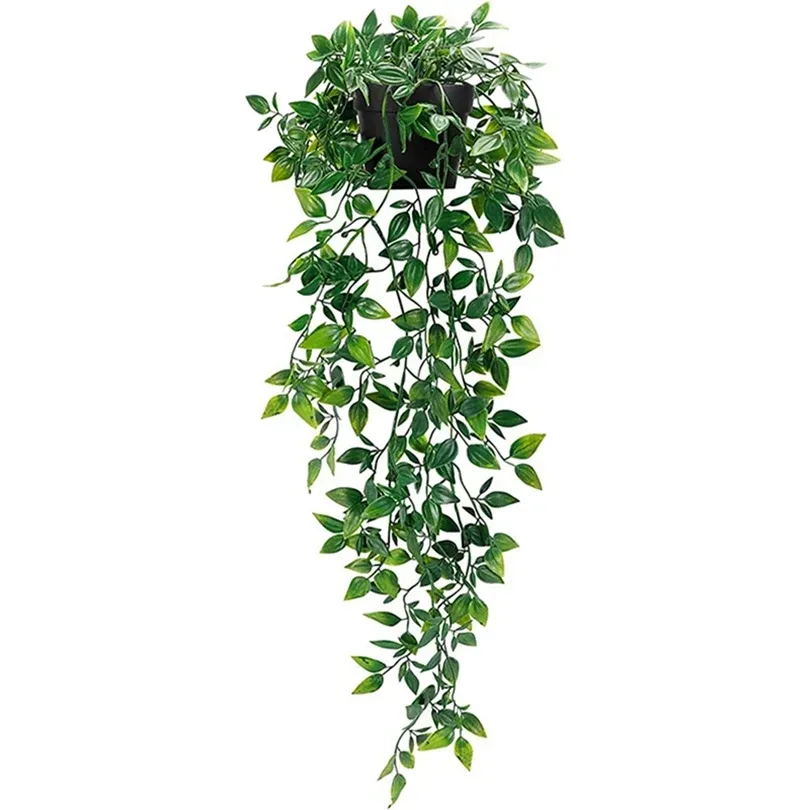 Künstliche Efeu pflanzen Plastik blatt mit Töpfen Hochzeit Neujahr Weihnachts dekoration für Hausgarten DIY Wohnzimmer Wandbehang