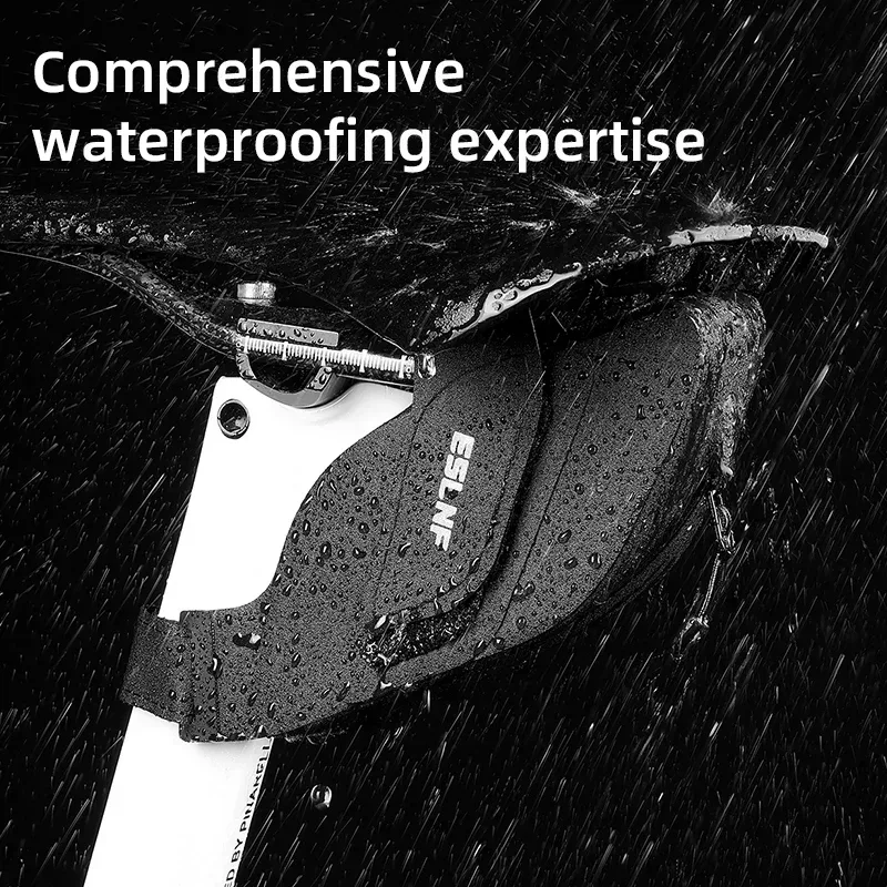 ESLNF Vollständig Wasserdichte Fahrradsatteltasche 3D Stereoskopische Fahrradtaschen Fahrrad-Werkzeugset Fahrradzubehör