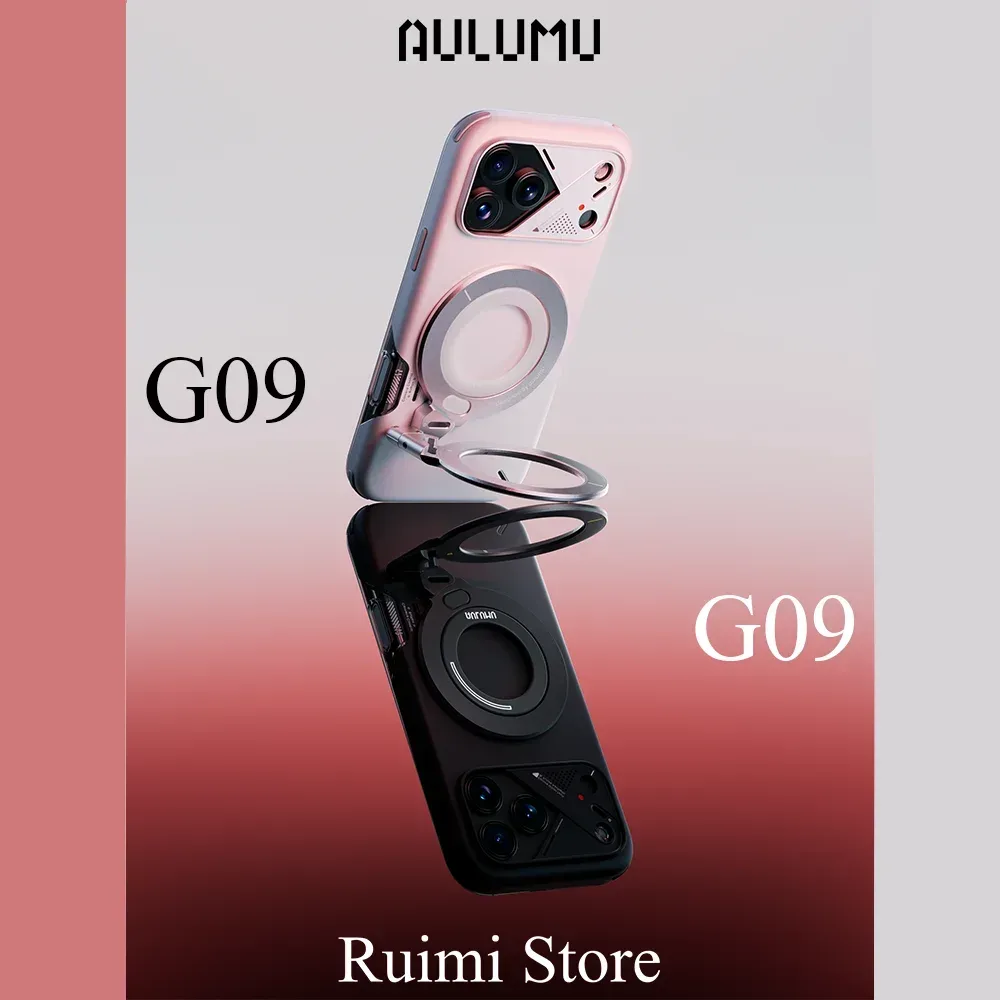 Aulumu G09 Magnetischer Ringgriff, omnidirektionale Drehung, MagSafe, Aluminiumlegierung, stabil, doppelseitig, magnetische Befestigung, Telefonständer