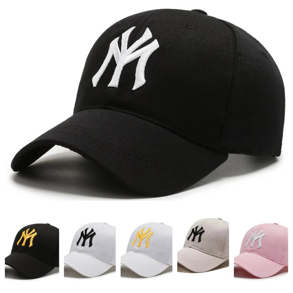 Vintage NY Logo Bestickte Baseballkappe, Lässige Baumwoll-Verstellbare Dad-Mütze, Streetwear Hip-Hop Sonnenhut für Männer und Frauen Alltag
