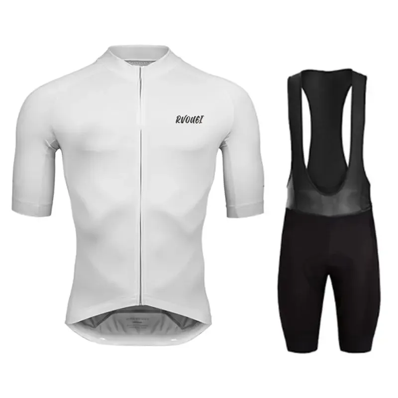 Neue Rvouei Radtrikot-Sets Sommer Kurzarm Fahrrad Atmungsaktive Herren MTB Fahrradbekleidung Maillot Ropa Ciclismo Uniform Anzug