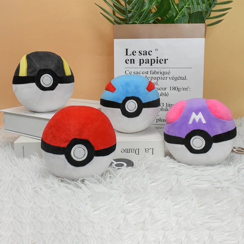 Master Ball Great Ball Ultra Ball Poké Ball Plüschtiere Weiche Kuscheltiere Cartoon Rucksack Anhänger Dekoration Spielzeug Geburtstag