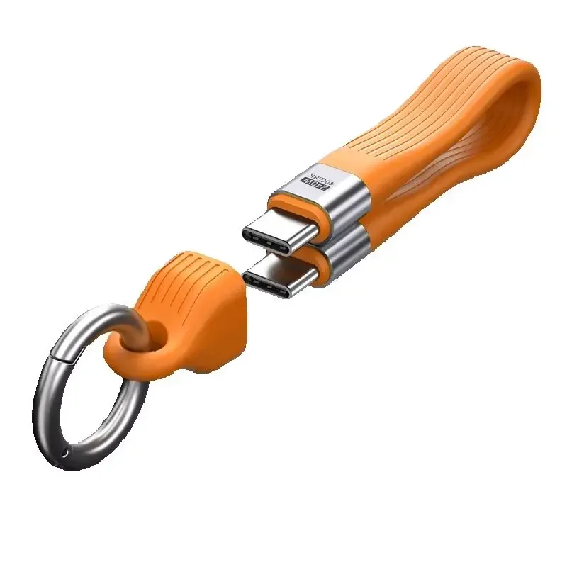 PD 240W Schnellladekabel, 40Gbps Hochgeschwindigkeits-Datenübertragung, 8K-Videoausgabe, Schlüsselanhänger-Kabel für Telefone & tragbare SSDs