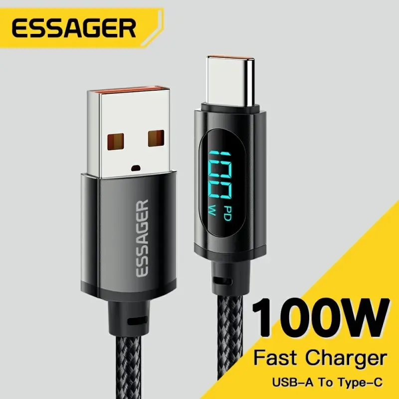 Essager usb typ c kabel für huawei honor xiaomi samsung super ladung 66w/100w schnell ladekabel usb c ladekabel data kabel kabel