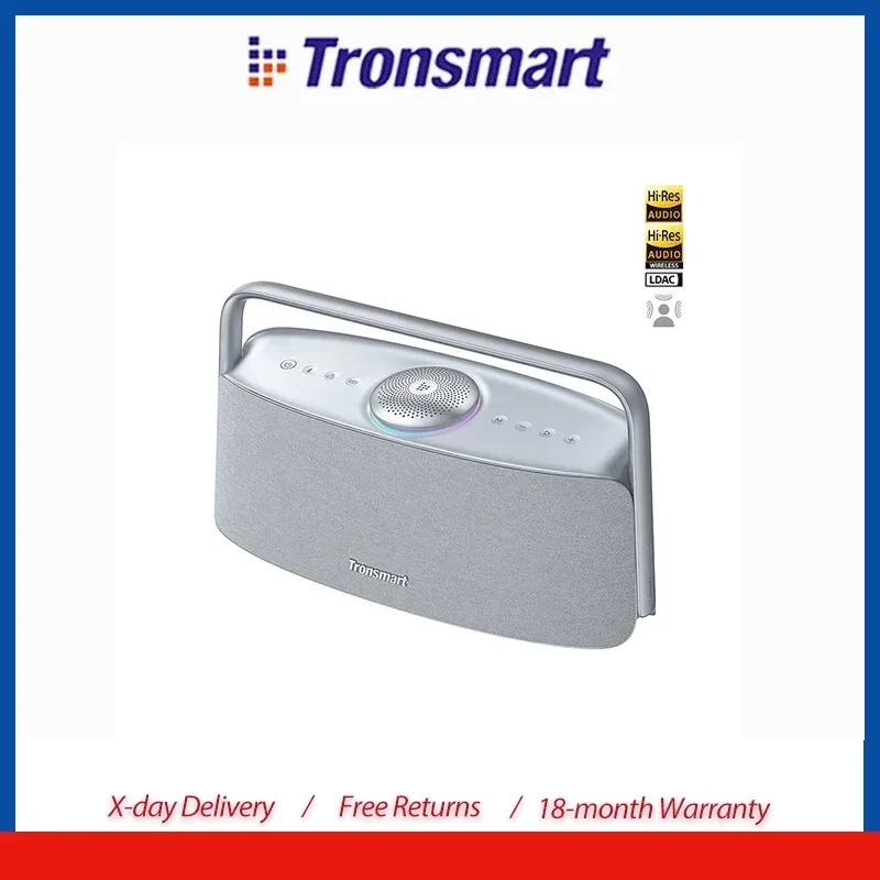 Tronsmart Fiitune X30 Lautsprecher Bluetooth Kabelloser Lautsprecher mit Hi-Res Audio, 80W, IPX6, APP-Steuerung, Tragbarer Lautsprecher mit Tragegriff für Zuhause