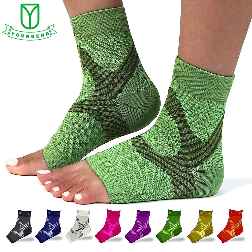 1 Paar Plantarfasziitis-Schiene, Nachtkompressionssocke, Fersenstützen für Fersenschmerzen, Plantarfasziitis-Stütze, Fußstützen
