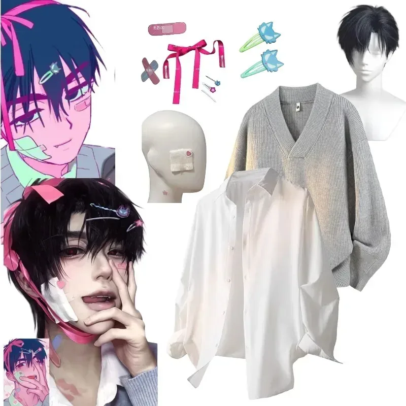 Anime Alien Bühne Till Ivan Cosplay Kostüm Pullover Hemd Zubehör Perücke Anzug für Männer Halloween Karneval Party Roleplay Outfits