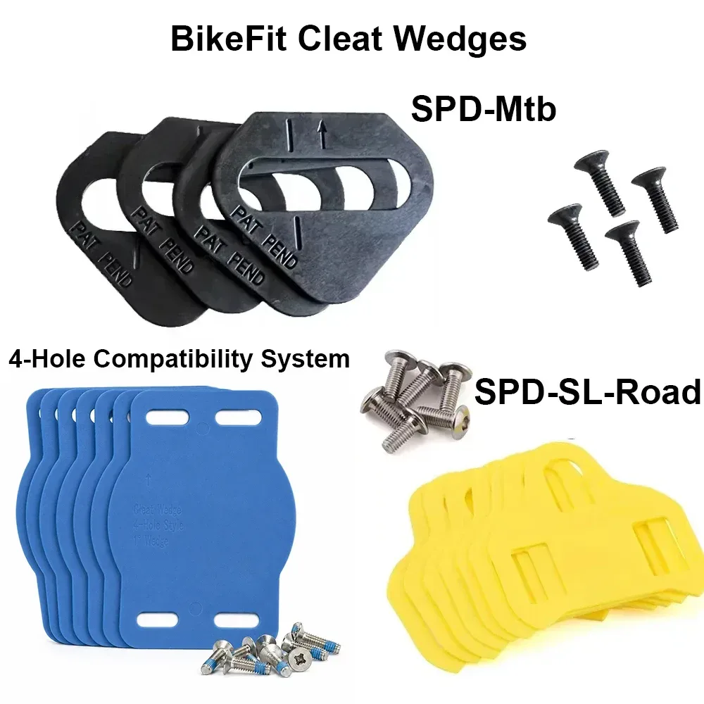 BikeFit Cleat Wedges für Shimano Road SPD-SL KEO & MTB SPD ATAC SpeedPlay Crank Bros Cleats 8 Stück/Packung Fahrradbeschläge