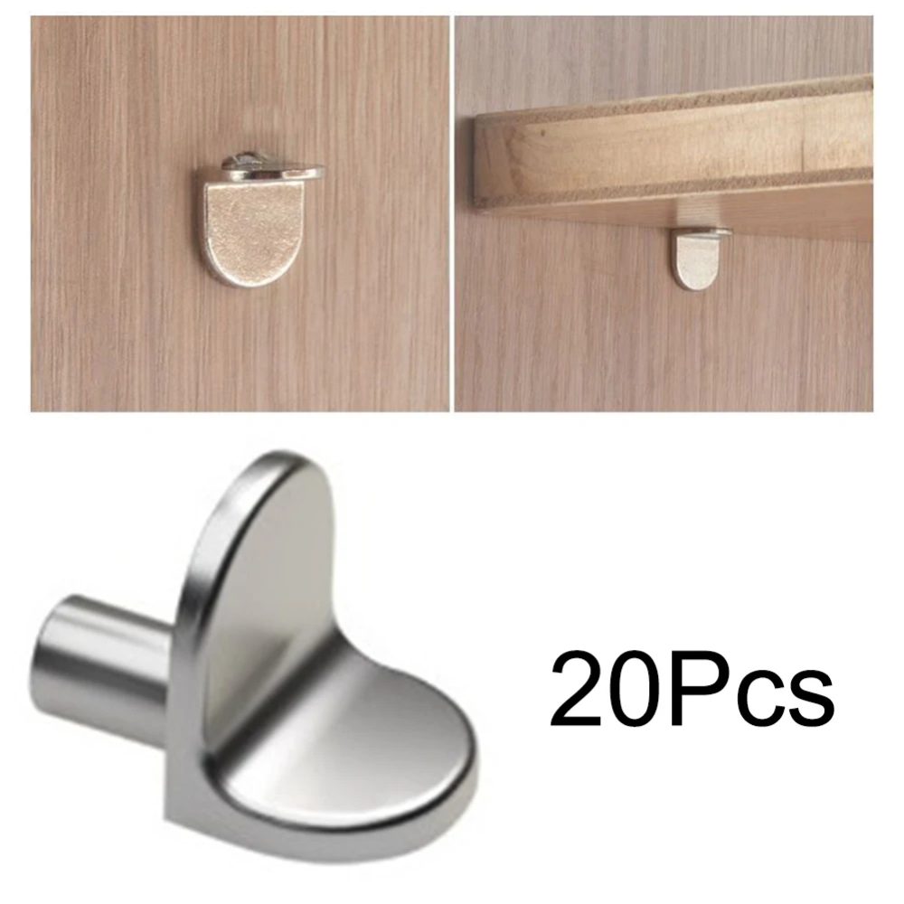 20 Stück 5 mm L-förmige Regalstützbolzen: Befestigen Sie Holz-/Glasplatten in Schränken, ideale Möbelhalterungshalter