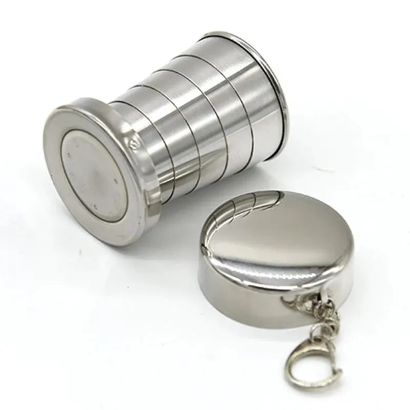 Outdoor Tragbare Outdoor Camping Tragbare Metall Edelstahl Teleskop Tassen Klapp Tassen Getränke Tassen.