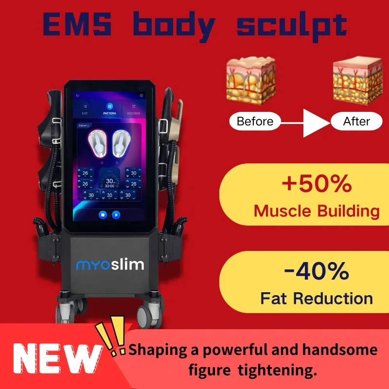 Professionelles Myoslim EMS Neo Body Sculpt EMS Zero Ultra Pro 6500W 4-Griff RF Hi-EMT Muskelstimulations- und Schlankheitsgerät
