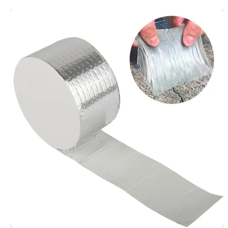 1 Rolle Butylband, selbstklebend, wasserdicht, Aluminiumfolie, Leckstopfen, Farbe, Stahl, Dachleck, Repahandwir-Material, Handarbeit