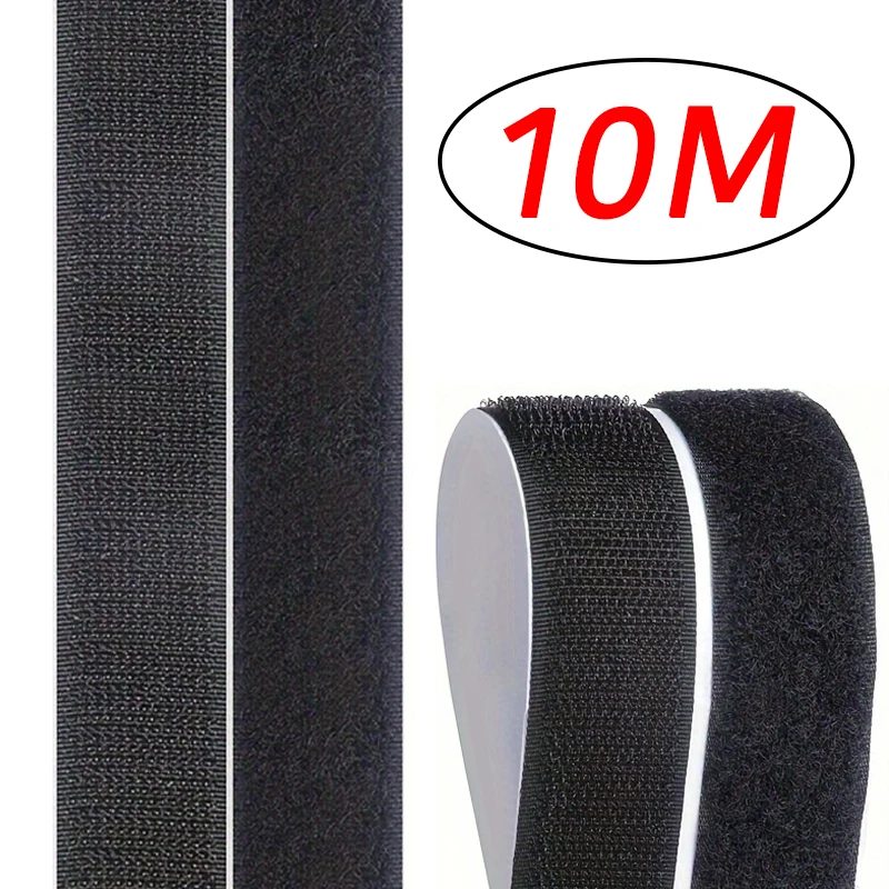 1-10M Klettverschlüsse Selbstklebendes Klettband Verschluss Haus Diy Magic Tap Auto Doppelseitige Rolle Starker Kleber Home Strap Streifen
