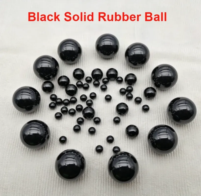 Schwarzer Vollgummiball 2mm 3mm 4mm 5mm 6mm 8mm 10mm ~120mm Ölbeständige Hochelastische Dichtung für Industrie DIY Spielzeugpistole Schleuder