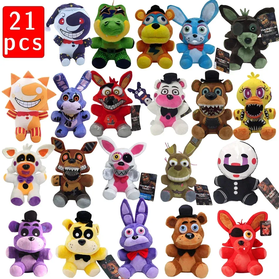 2026 Neue Fiver Night At Freddy Fnfa Niedliche Plüschtiere Spielpuppe Bonnie Bear Foxy Cartoon Gefüllte Puppen Freddy Spielzeug Geschenke