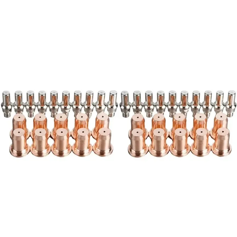 A02F-40PCS IPT-60 PT-60 IPT-40 PT40 Elektrode 52582 Düse 51313P Passend für Plasmaschneider-Brenner-Verbrauchsmaterialien, Düse 1,1 mm (60A)