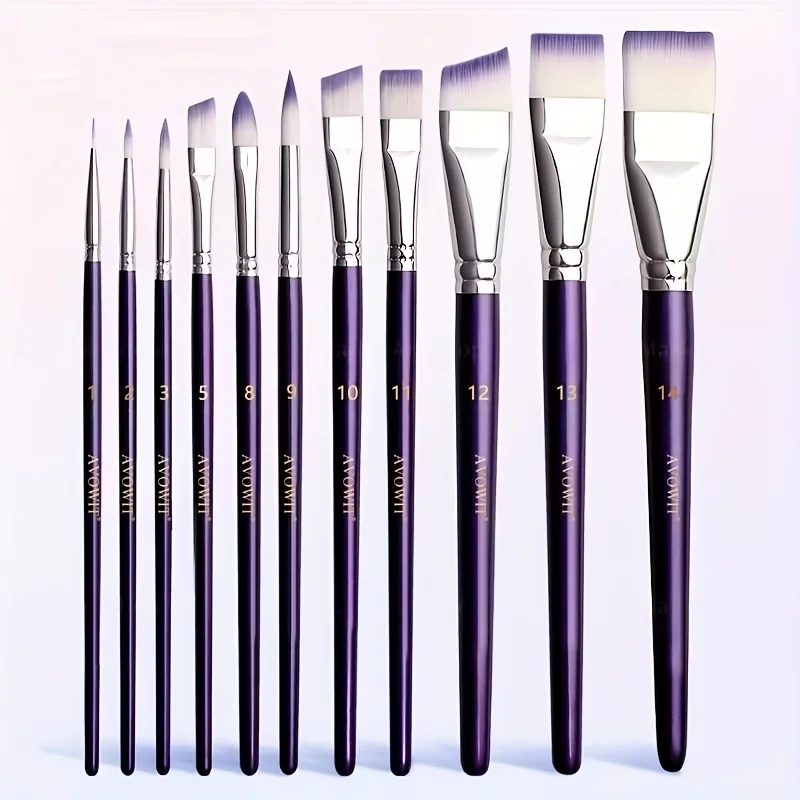 7/11-teiliges professionelles Malpinsel-Set, breite und feine Pinsel für künstlerisches Make-up und Design, Pinsel für Gesichts- und Körperkunst