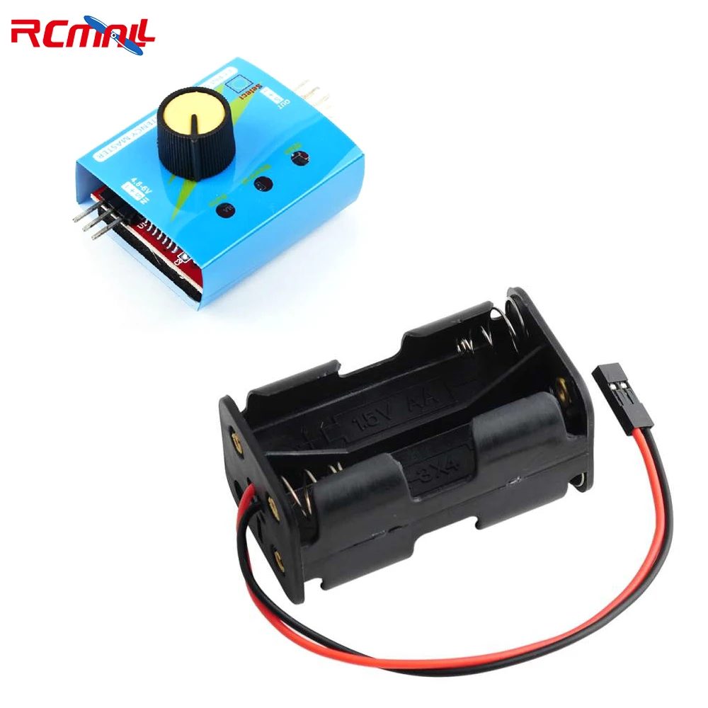 3CH Digitaler Servotester ESC Speed Controller Checker CCPM Servo Consistence Master + 4-Zellen-AA-Batteriehaltergehäuse für Servo