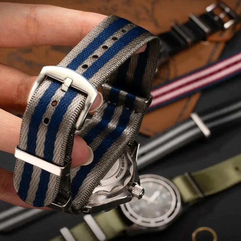 Hochwertiges Nylon-Uhrenarmband, universelles NATO 20 mm 22 mm Uhrenarmband, Armee-Sportarmband für OMEGA Rolex Tudor Hamilton SEIKO