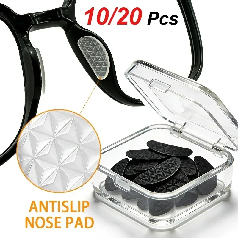 10/20 Stück Anti-Rutsch-Nasenpads aus Silikon für Brillen, Sonnenbrillen-Nasenbrückenauflage mit Eidechsen-ähnlicher Textur, Anti-Rutsch-Zubehör