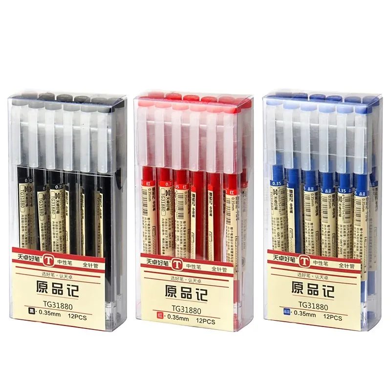 54-teiliges Set Japanische Feinschreibstifte 0,35mm Schwarz Blau Rot Tinte Gelstift Kugelschreiber Schule Büro Schüler Schreibwaren