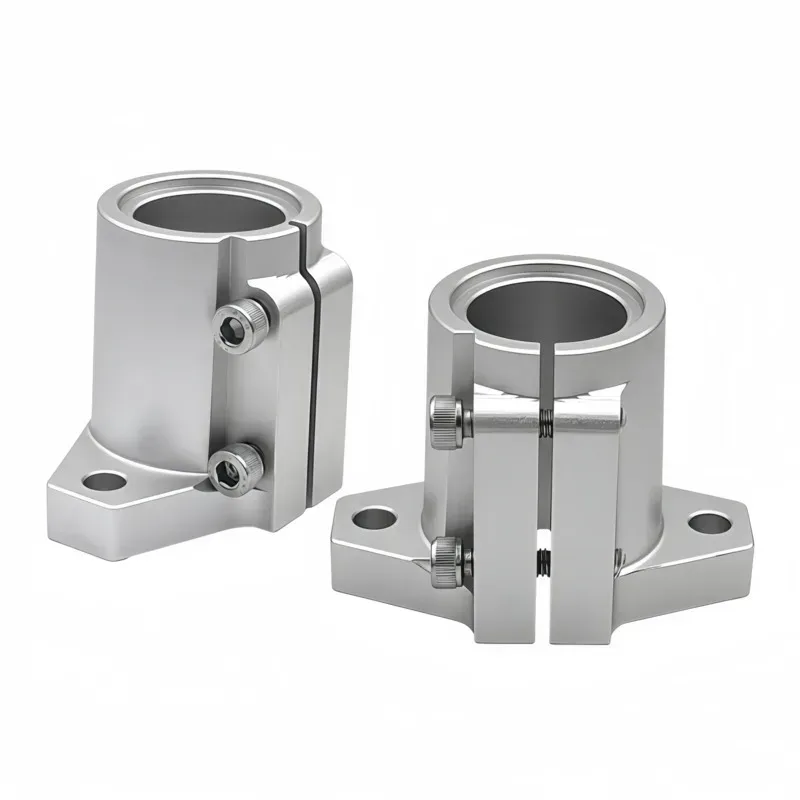 1 Stück offener Flansch, langer Führungswellenunterstützung, SHFTL-Serie, Halterungsbasis, Aluminium, SHFL-Typ, optische Achse, fester Sitz