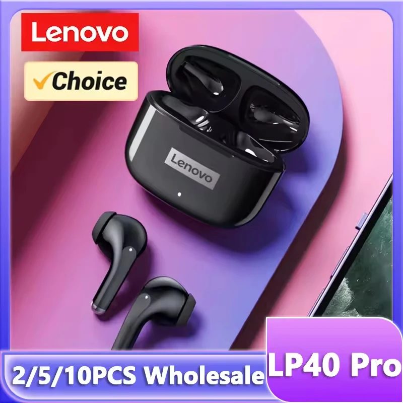 Lenovo LP40 Pro Kopfhörer Kabellos Bluetooth 5.4 TWS Hifi Stereo Ohrhörer Gaming Sport Touch-Steuerung HD-Anrufe mit Mikrofon Earbuds