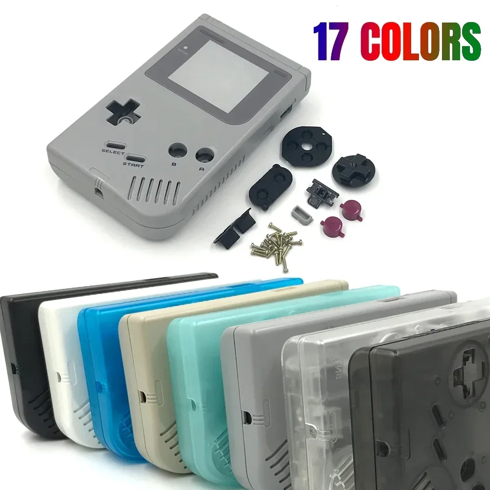 Komplettes Gehäuse für GameBoy Classic GB DMG Konsole mit Knopfschrauben, Gummipads und Ersatzteilen