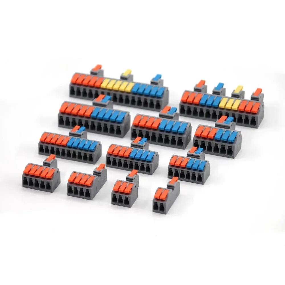 1/5PCS Draht Stecker Elektrische Kabel Led Anschlüsse Mini Terminals Blöcke Schnelle Verdrahtung Push-in Docking Butt Elektriker werkzeuge